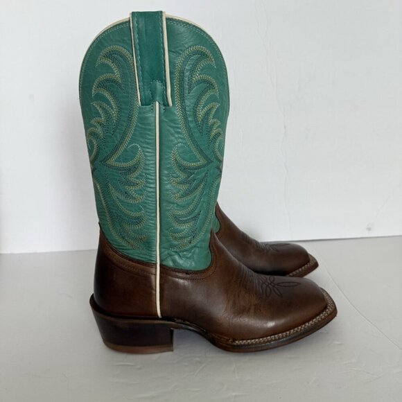 TONY LAMA Rowena 11” Women’s 6B‎ Brown Turquoise Leather Western Boot USA SA2101 - Picture 12 of 15